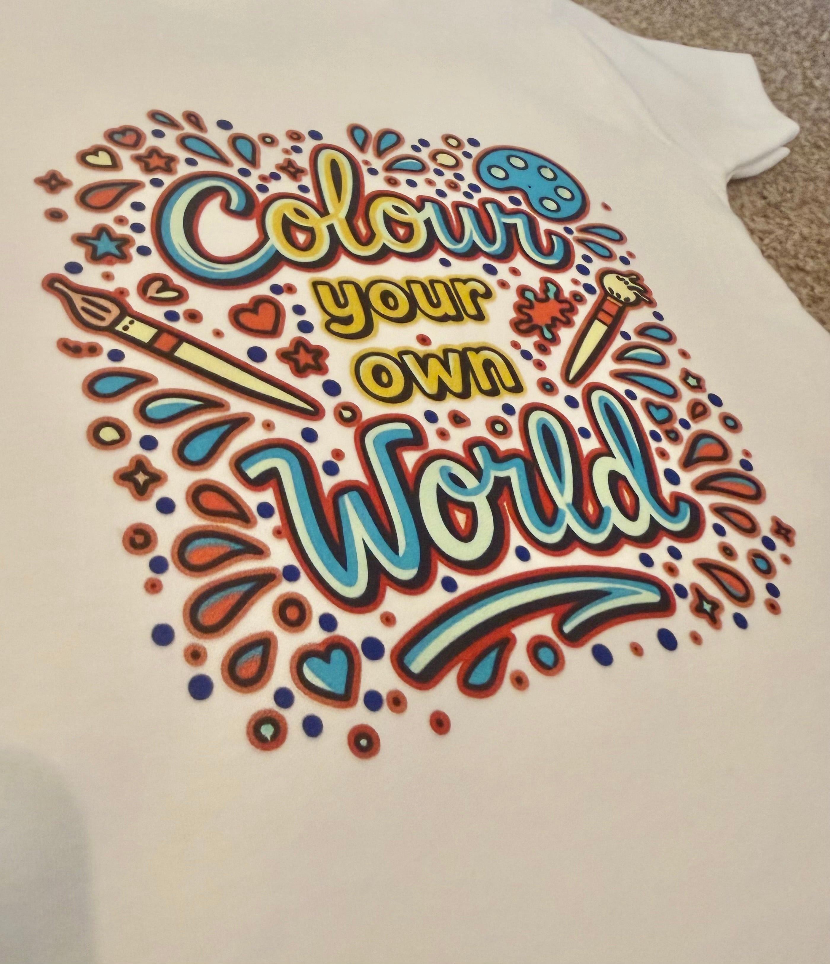 ‘Colour your own world’  T-shirt