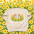 Daffodil & Bunnies Natural Sweater